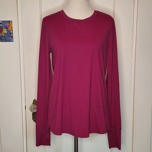Athleta Long Sleeve Magenta Top